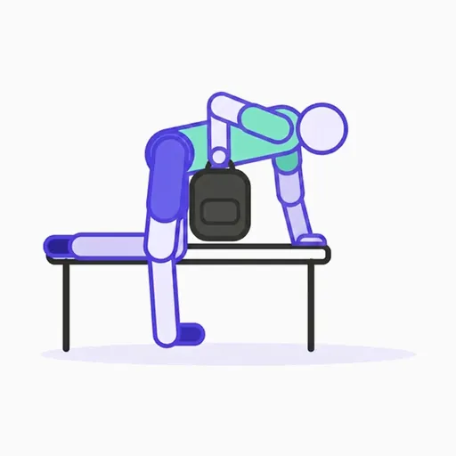 Single-Arm Backpack Row, phase 2 of 2