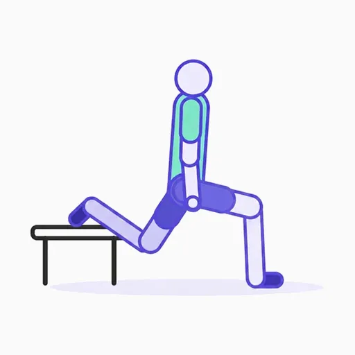 Bulgarian Split Squats, phase 2 of 2