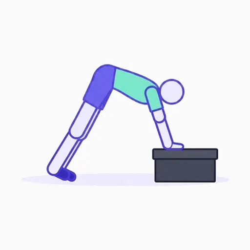 Elevated-Hands Pike Push-ups, phase 1 of 2