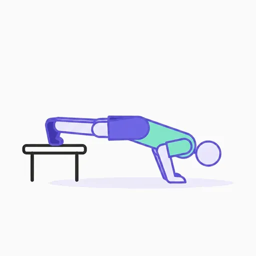 Elevated Pike Push-ups, phase 2 of 2