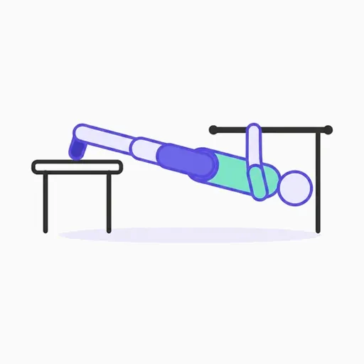 Feet-Elevated Inverted Rows, phase 1 of 2