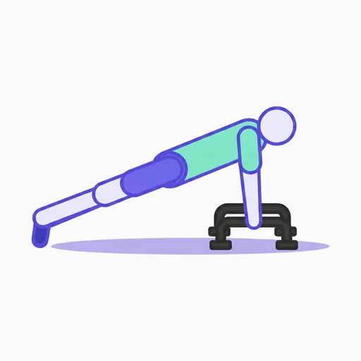 Parallette Push-ups, phase 1 of 2