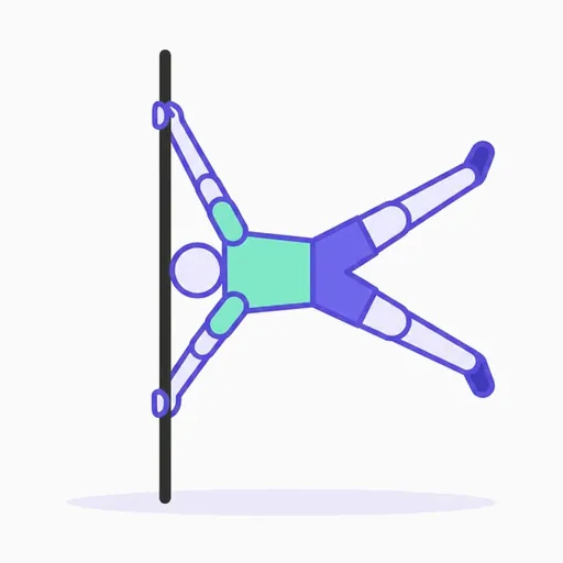 Straddle Human Flag